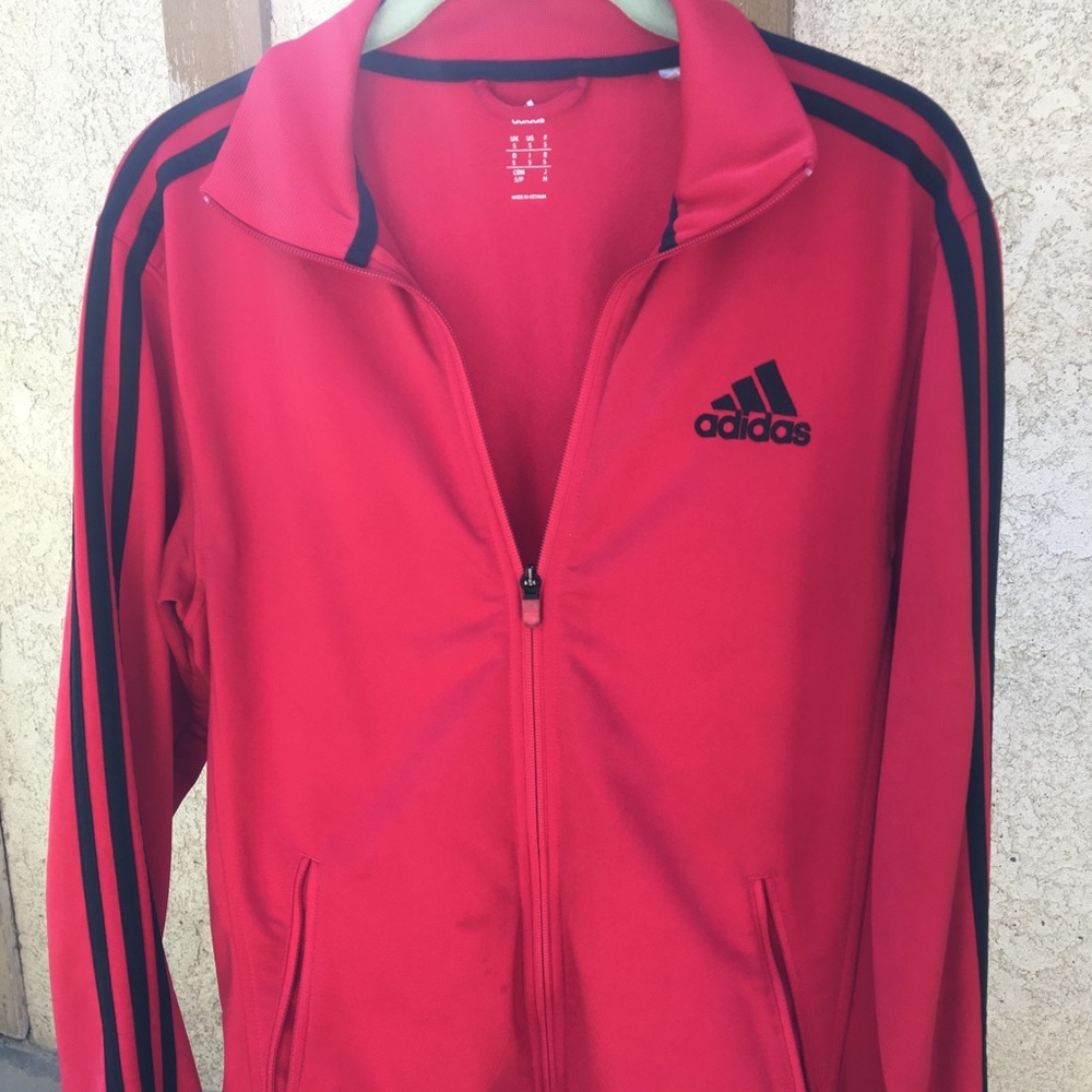 Red Adidas sweater